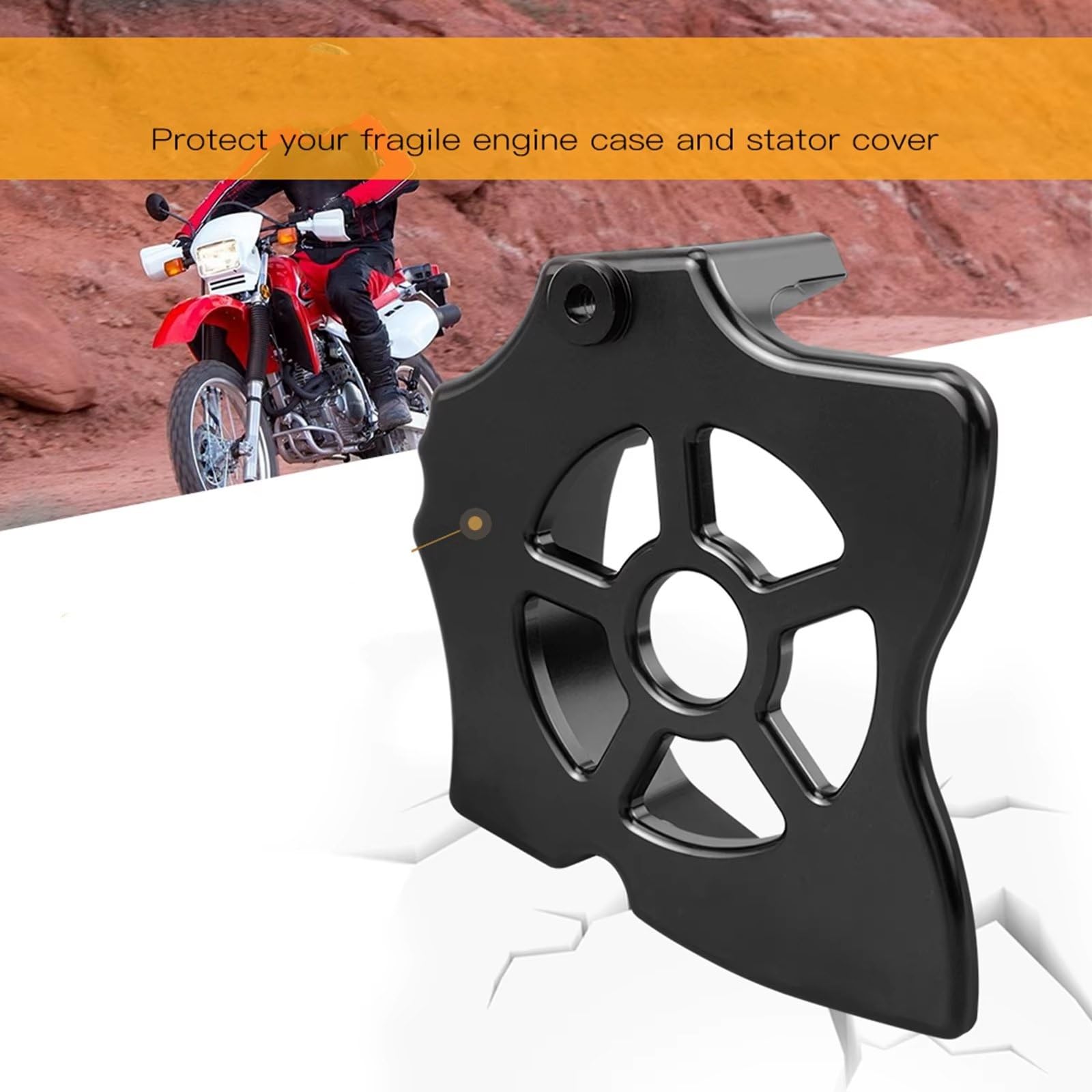 Protezione della catena del coperchio del pignone per XR650L 1993-2025 Coperchio pignone moto | Offre resistenza agli urti contro ghiaia volante e detriti da pista durante(Black)