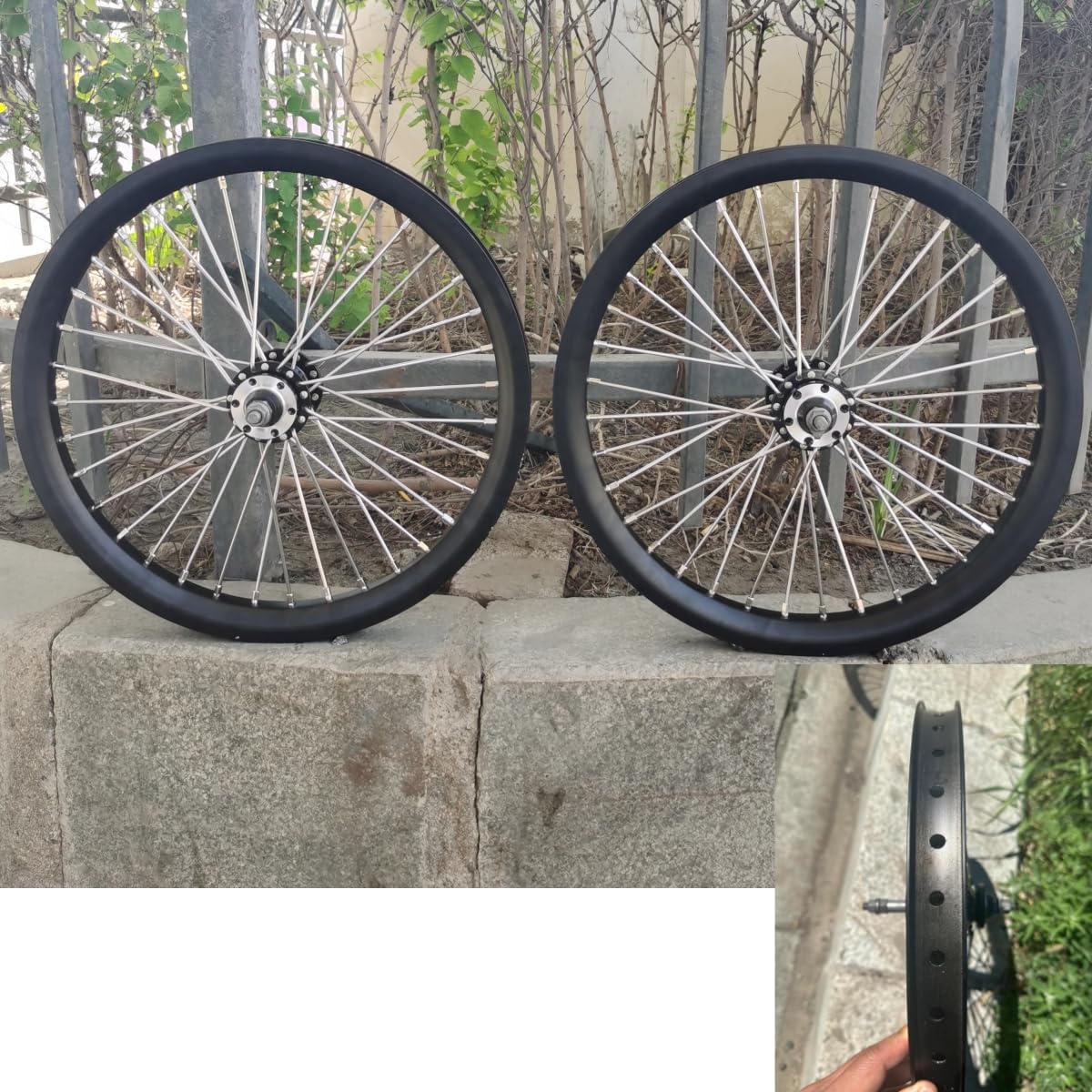 Amazon.com : 20 inch Bicycle Rim Set Double Wall Bike Wheel Set Heavy ...