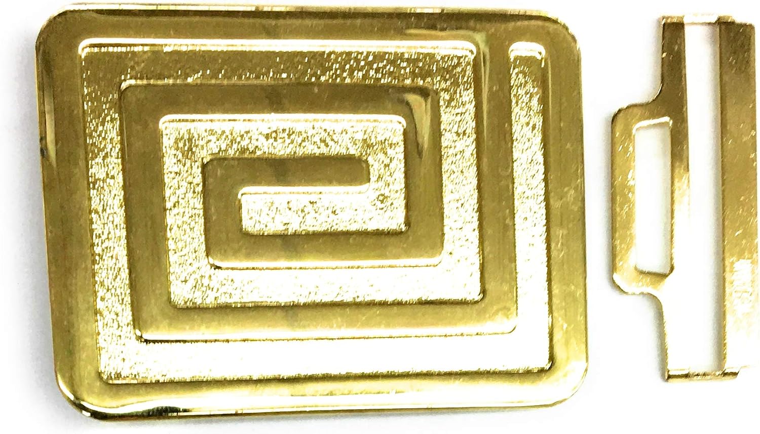 Polished Gold Buckle Square - 2.3/8" X 1-3/4'' (1 1/2'' Belt Size)-Clasp