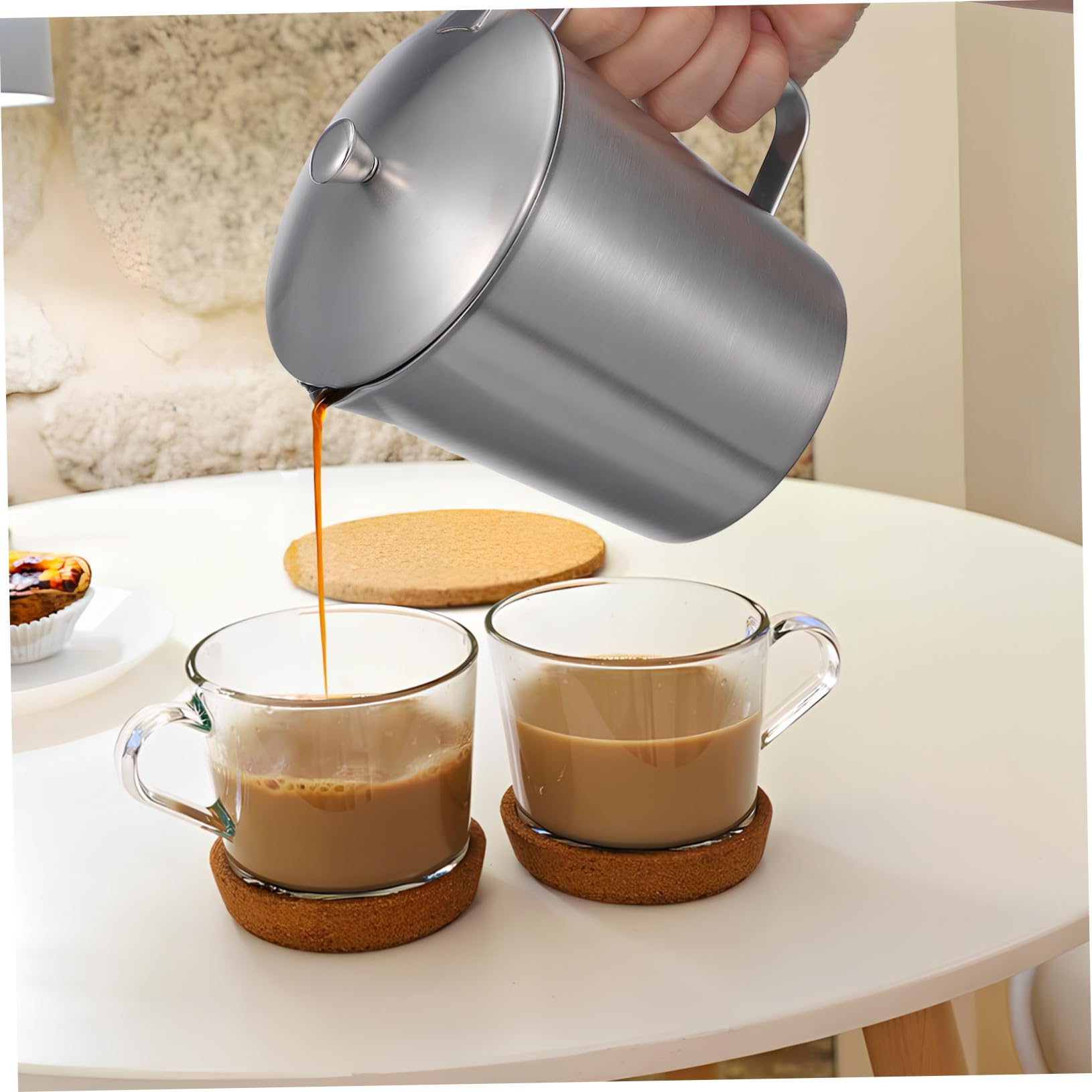 Tasse à Mesurer Graduée pour Café et Pâtisserie avec Couvercle Doseur Pratique