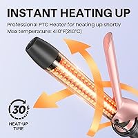 Vista 3 de Wavytalk Juego de rizadores 5 en 1, juego de rizadores de doble voltaje con 5 barriles intercambiables incluidos un cepillo térmico, un rizador