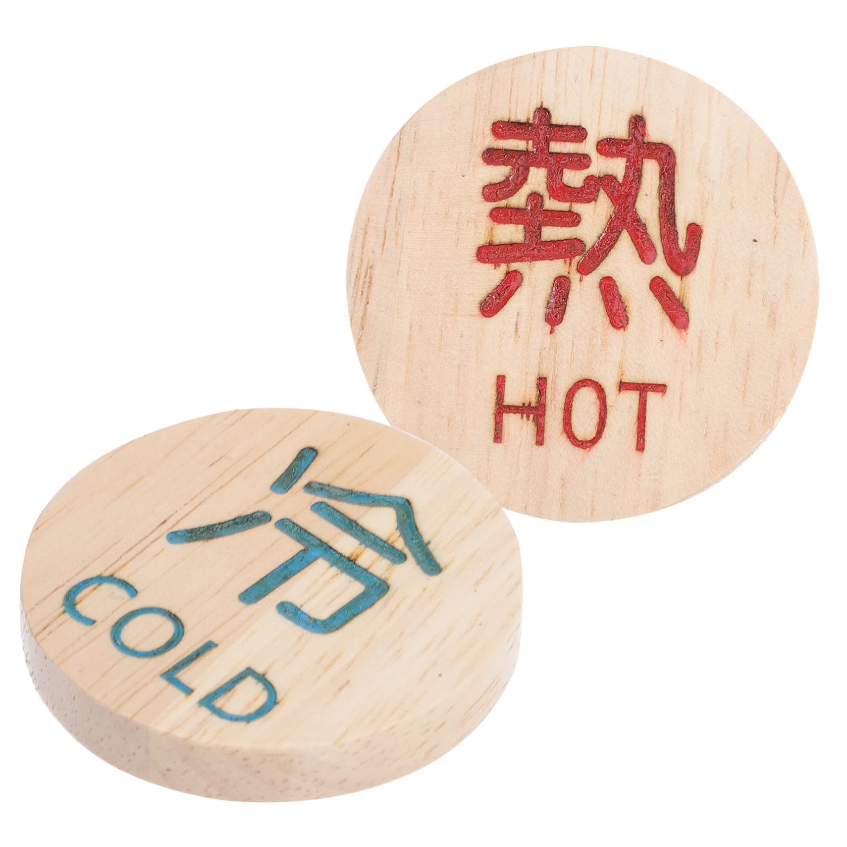Gatuida 8pièces Panneau De Signalisation Température De Eau Indicateur Chaud Froid Bois Pour Établissements Restauration Et Hôtellerie