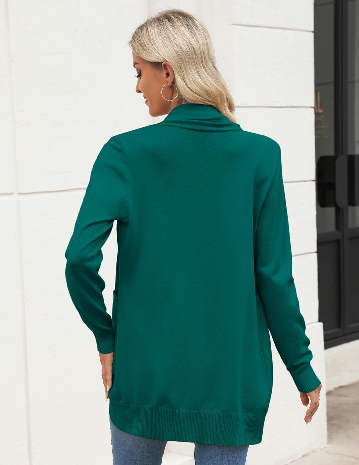 Zeagoo Women Long Cardigan Sweaters Lightweight Open Front Duster Knit Fashion Sweater Coats Trendy Cardigans with Pocket - Image 3