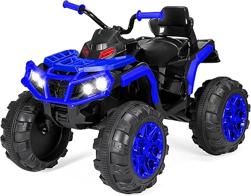 Best Choice Products ATV eléctrico de 12 V para niños, juguete de 4 ruedas con audio Bluetooth, velocidad máxima de 3.7 mph, neumáticos con pisadas,
