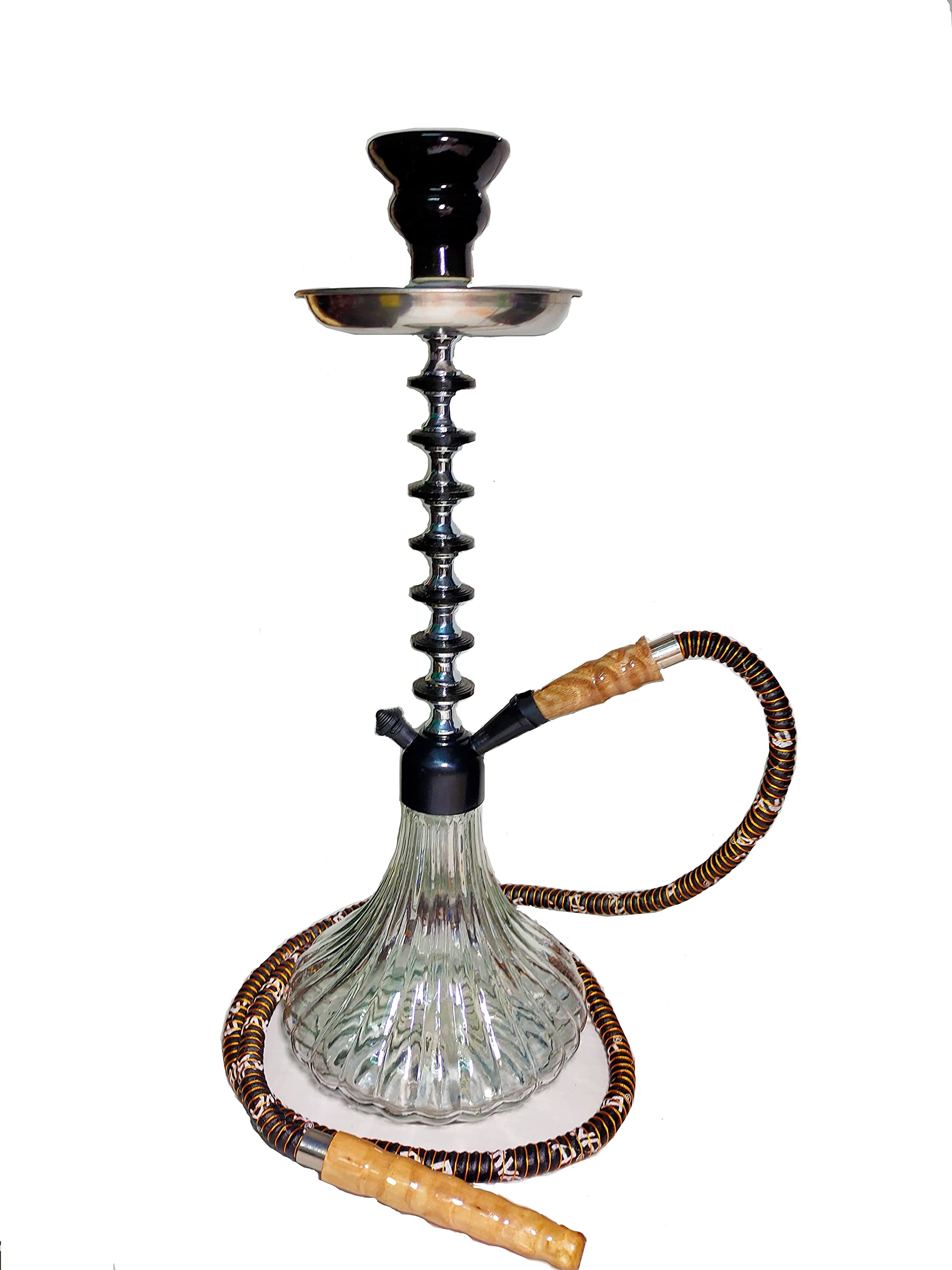 22 Inch Hookah Glass with Ceramic Chilam, flavour Hookah - pack of 1