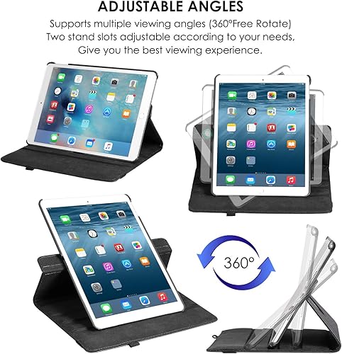 Miniatura 6 de Funda para iPad de 987 Generación- Funda protectora giratoria 360 con función de reposo (morado) para iPad de 10,2 pulgadas