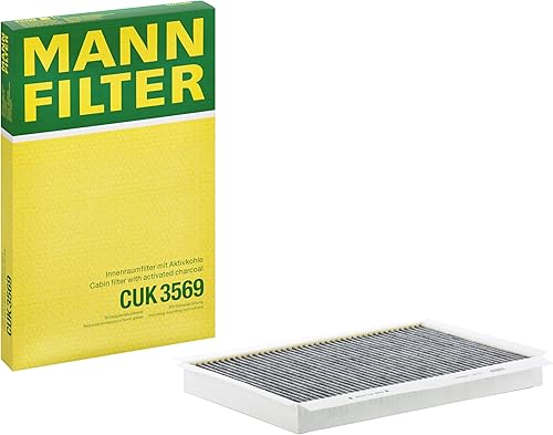 Mann Filter CUK 3569 Filtro de aire de cabina automotriz con carbón activado, Filtro de repuesto OEM para compartimento de pasajeros de coche y