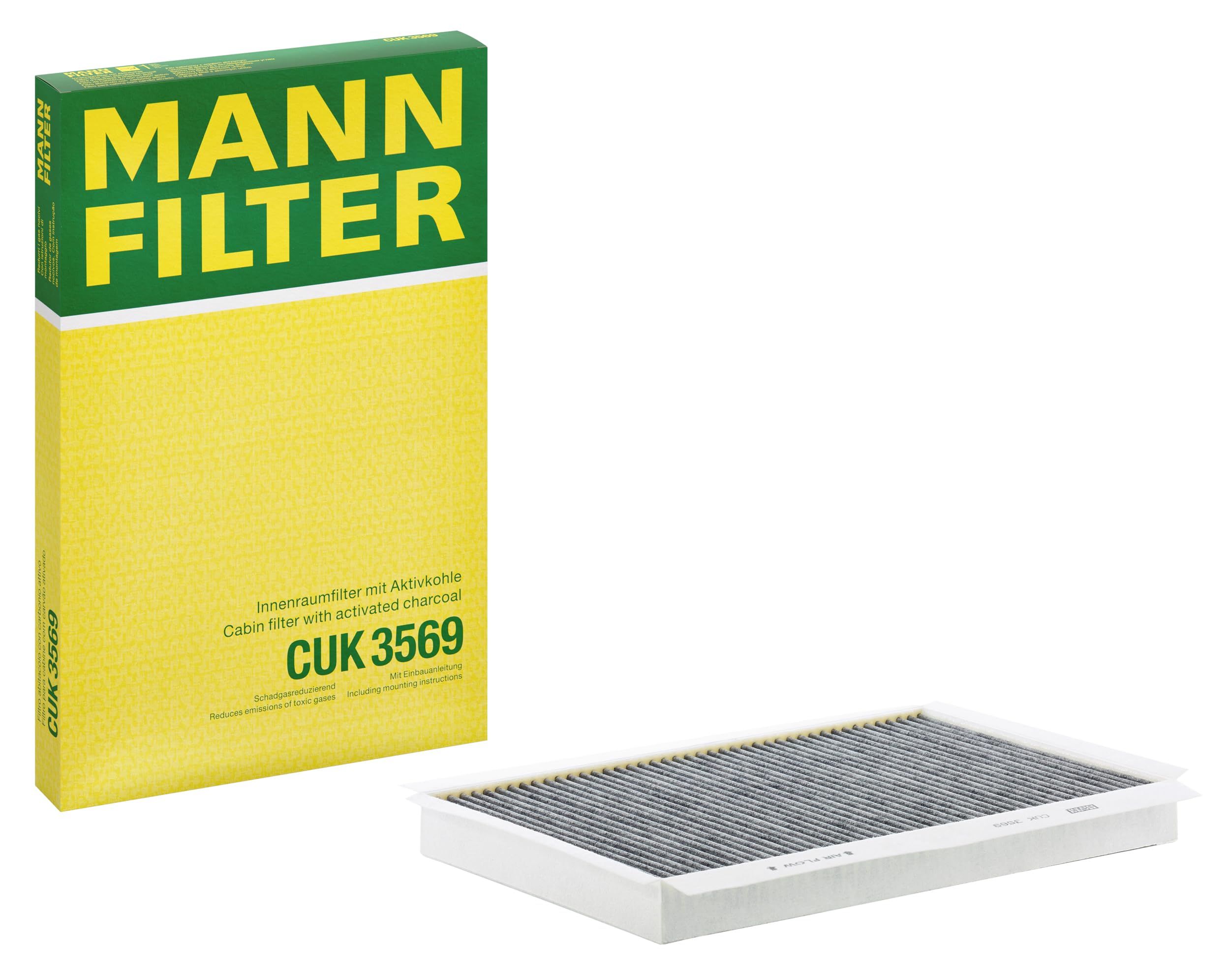 CUK 35 000-2 MANN-FILTER Filtre D'habitacle Filtre à Charbon Actif, 345, 172 Mm X 221 Mm X 30 Mm | AUTODOC Prix Et Avis