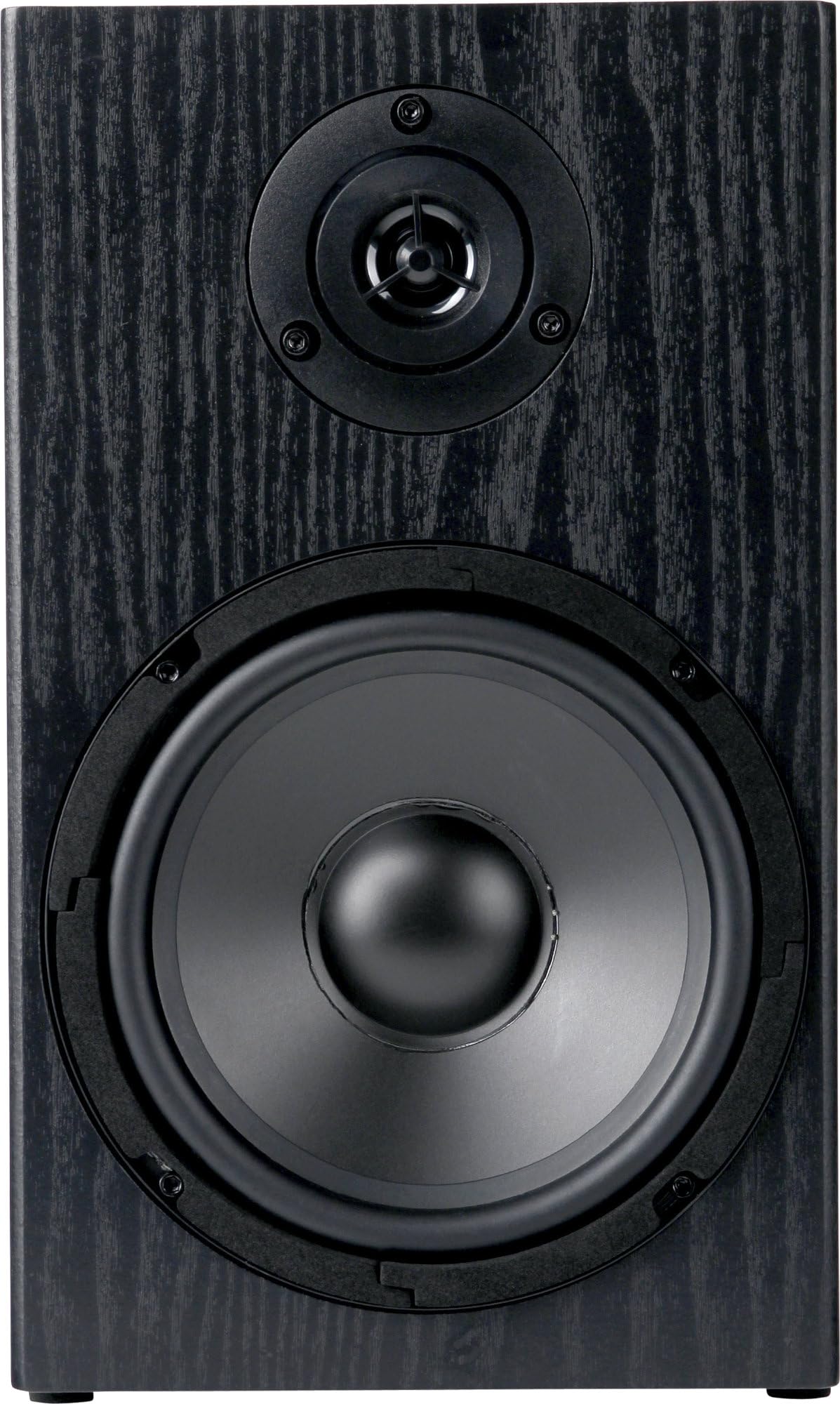McGrey BSS-265 Paire denceintes Hi-FI 6,5" - Enceintes Hi-FI compactes à 2 Voies avec 80?W RMS / 150?W crête, woofer 6,5" et Tweeter 0,5" pour Un Son stéréo et Un Montage Mural - Noir