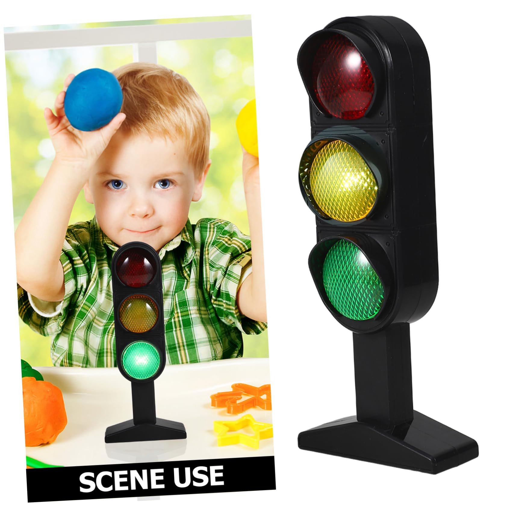 BESTonZON Kinderampel Verkehrsampel Spielzeug Aus Strapazierfähigem Material Für Frühkindliche Verkehrserziehung Und Rollenspiele Klein Und Tragbar Für Drinnen Und Draußen