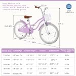 BABY JOY Les enfants font du vélo, 12 14 16 18 20 Inch Garçons filles vélo avec/Assise réglable, Panier amovible, Brake à main & Frein rétropédalage, roues d'entraînement ou kiosque à roulettes, vélo enfant avec multi-couleur