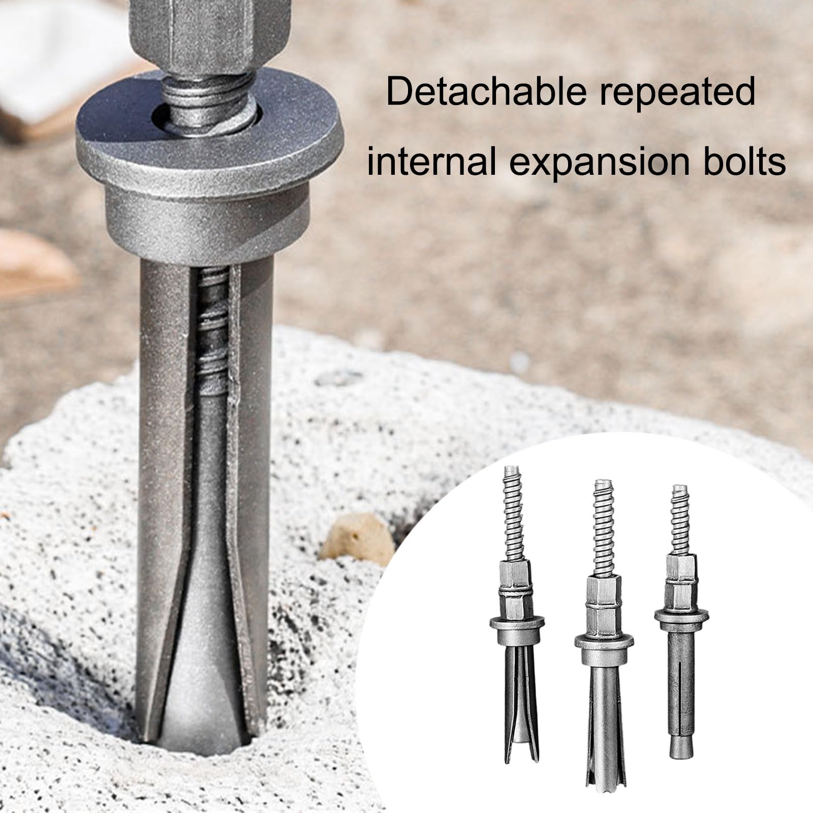 Ancrage amovible de haute résistance à installation rapide en acier au carbone résistant à haute résistance pour applications de forage de noyau de diamant