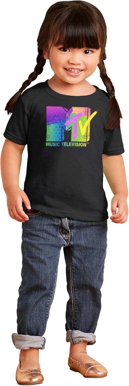 Retro MTV Distressed Stamps Logo Toddler Boy Girl T Shirt