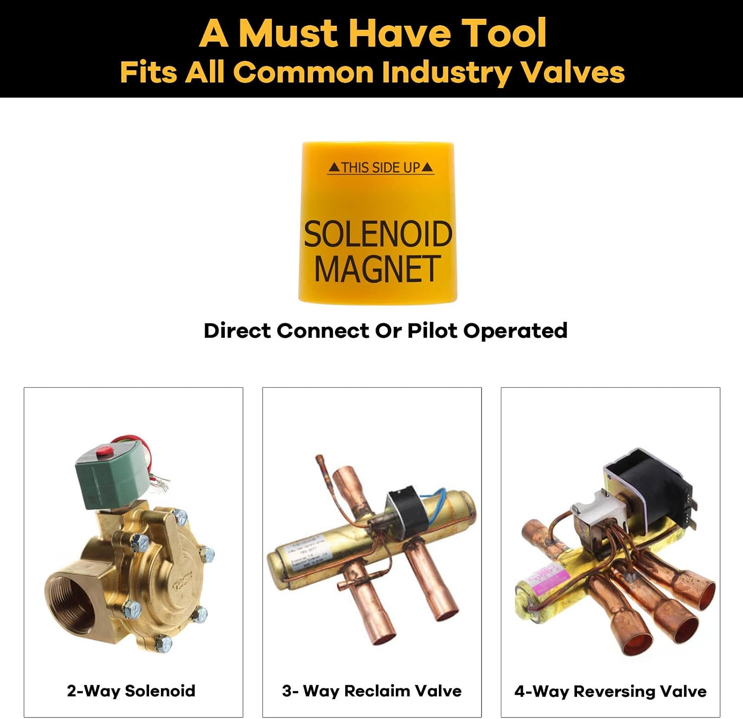 Solenoid Magnet, Solenoid Valve Magnet Tool #TLMKC, Solenoid Valve Troubleshooting Magnet Tool 18 mm, Fits All Common Industry Valves, 1 Pcs
