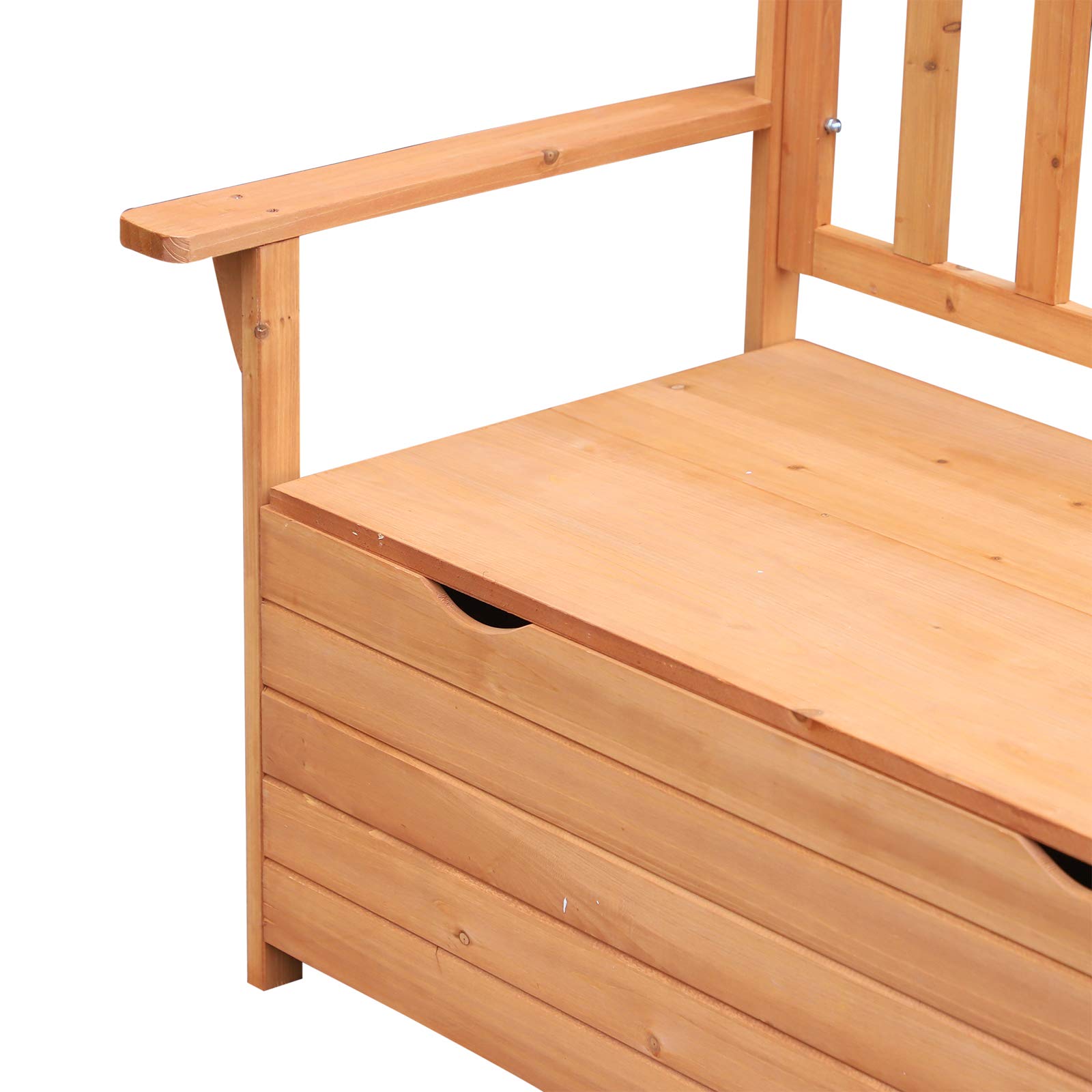 Outsunny Panchina da Giardino 2 Posti con Vano Contenitore Legno 112x58x84cm
