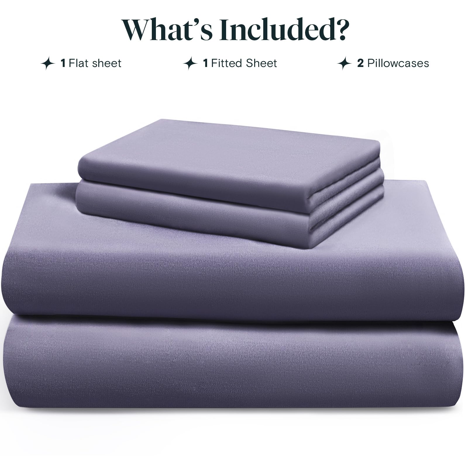 LuxClub King Size Sheets Set, 100% Rayon Derived from Bamboo Cooling Sheets, Breathable & Soft Deep Pocket Up to 16