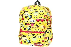 Smiley Pattern Emoji Backpack for Boys and Adults