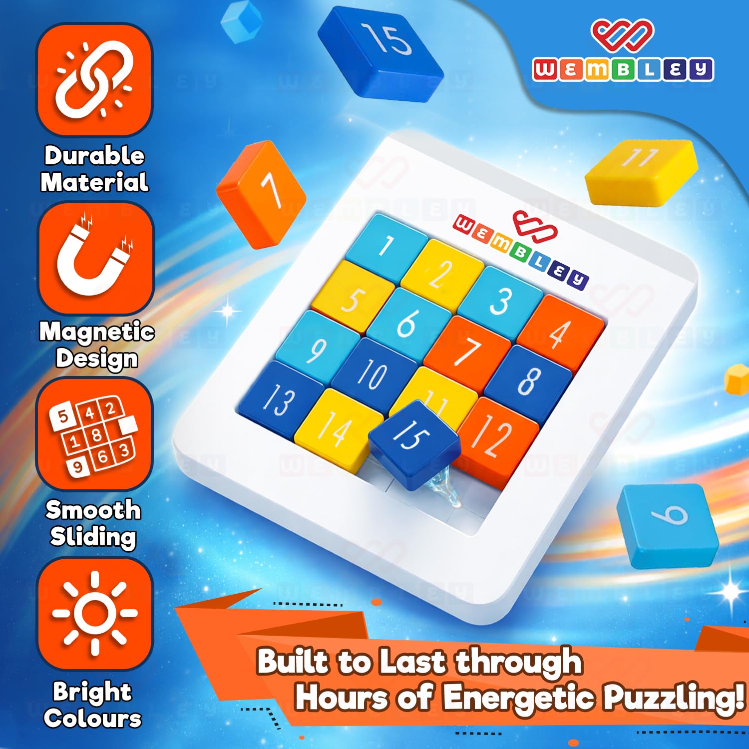 Wembley Number Brain Puzzle Game for Kids | Educational Toy for Boys & Girls Ages 5-14 Years | Improves Focus & Problem Solving — Amazon image 3