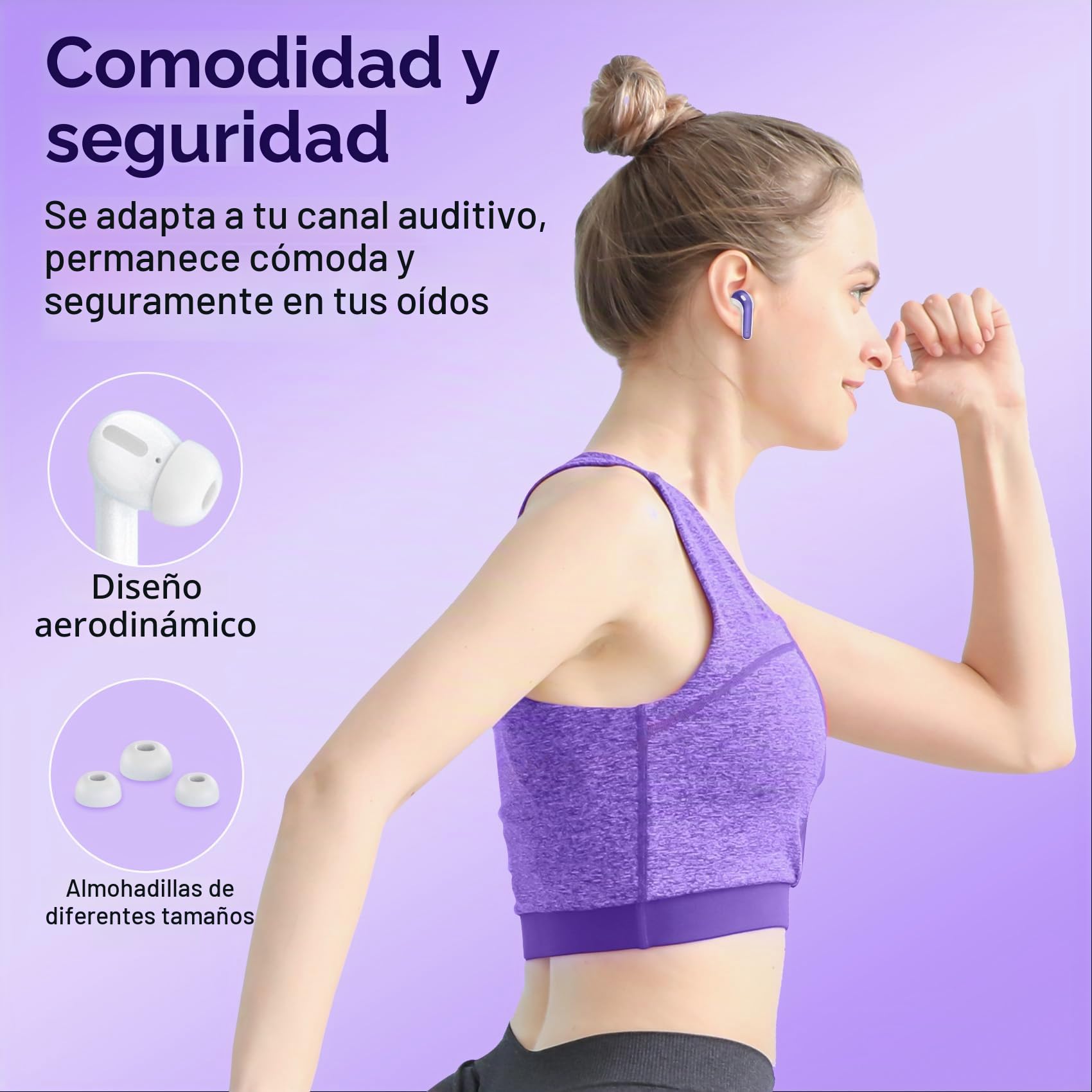 TAGRY Auriculares Bluetooth True Wireless Earbuds 60H Reproducción LED Power Display Auriculares con estuche de carga inalámbrica IPX5 impermeable Auriculares intrauditivos
