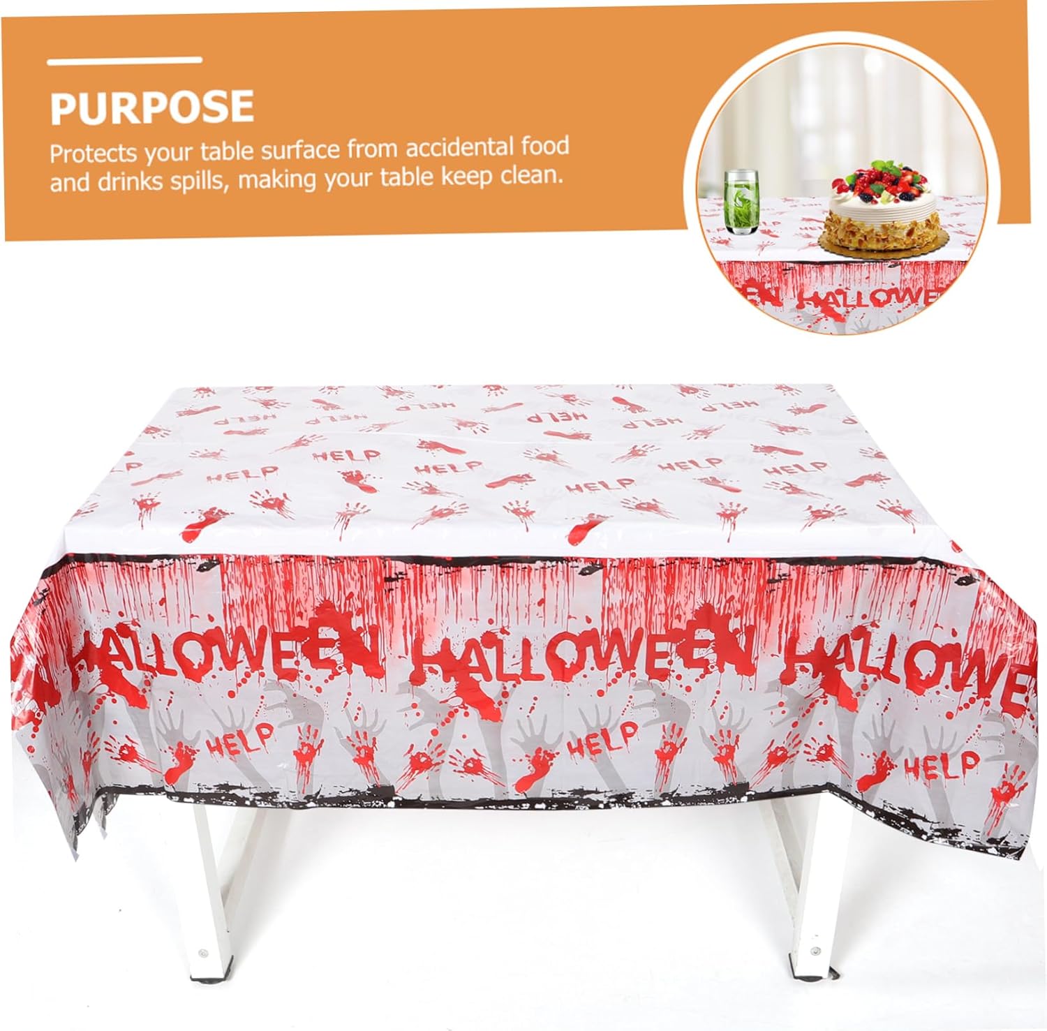 1set Scary Halloween Party Tableware Bloody Handprint Disposable Plates Ghost Plates Horror Themed Dinnerware Set