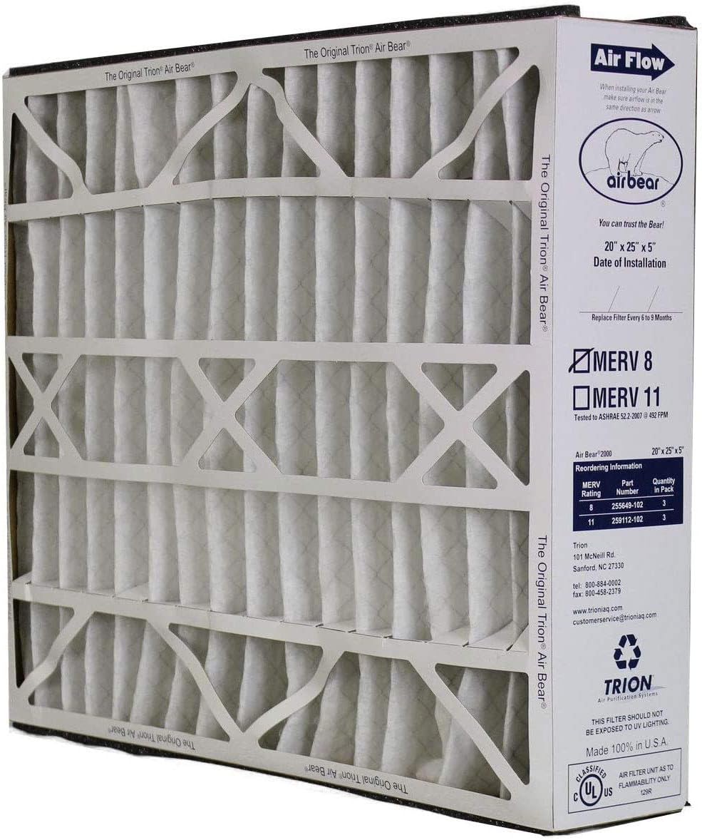 Trion Air Bear 255649-102 Replacement Filter - 20x25x5, Three Per Box: Home & Kitchen