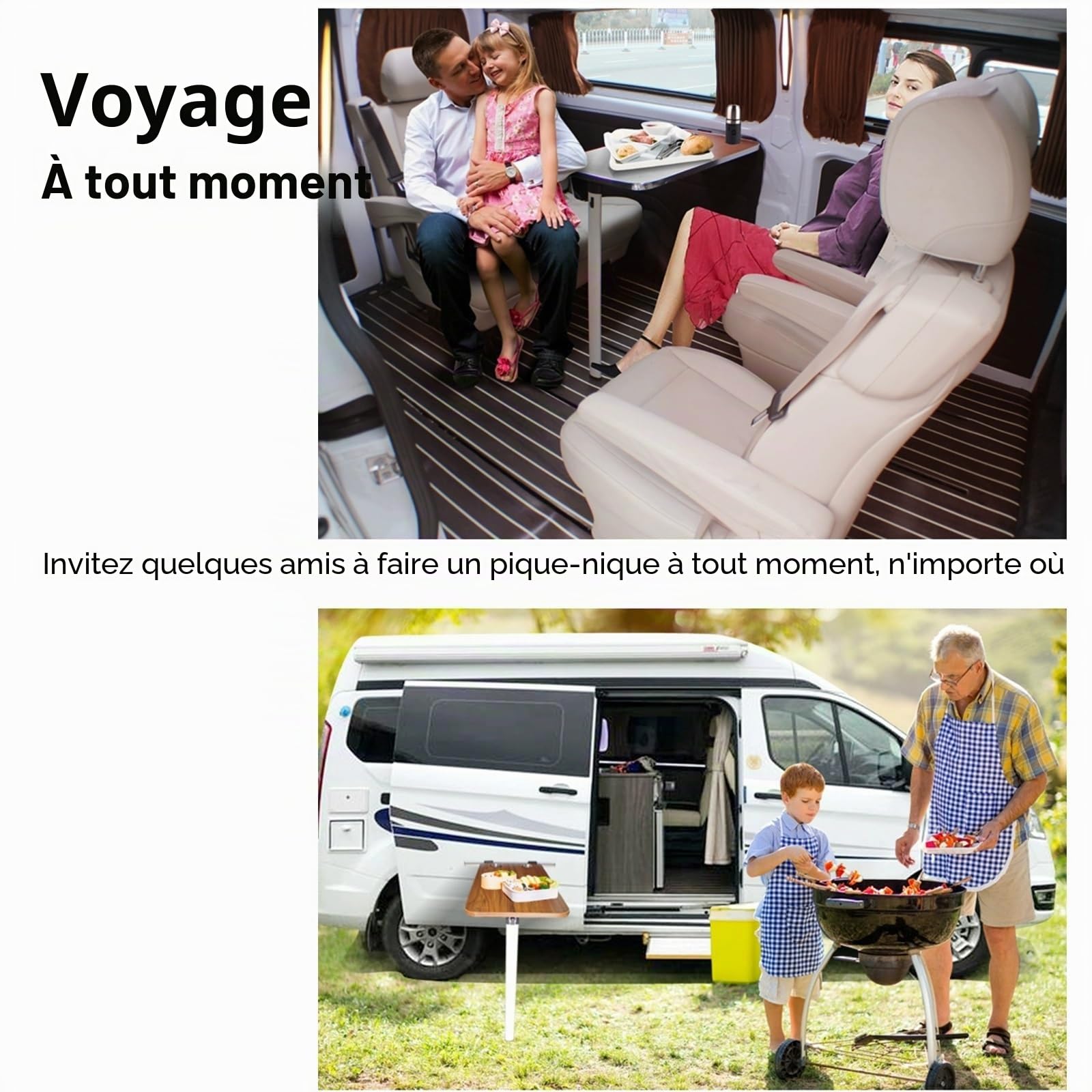 Table Murale Rabattable pour Camping Car - Pieds Pliants + Kit Coulissant + 2 Emplacements pour Gobelets d'eau (Color : Typ C)