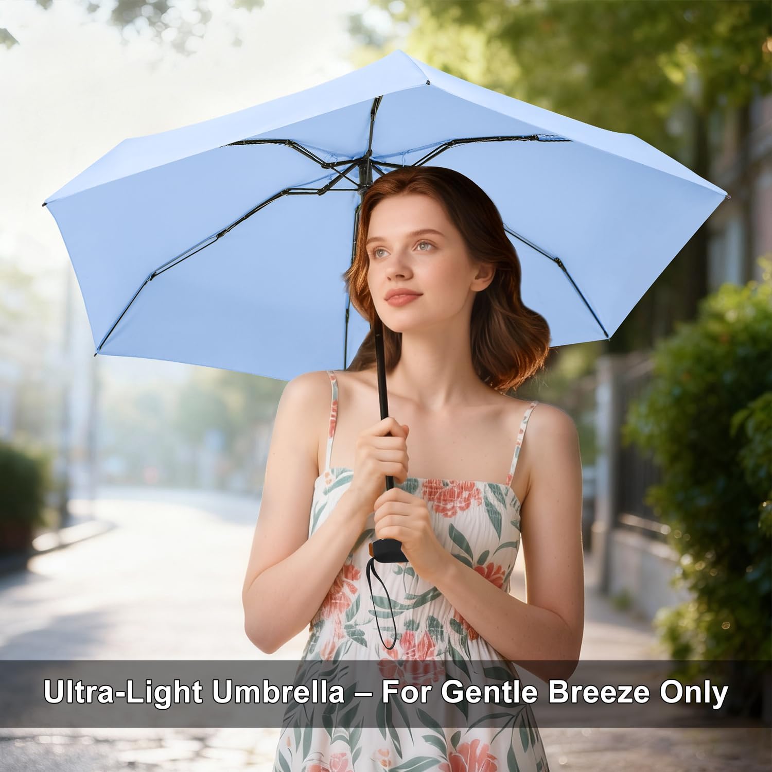 Mini Umbrella for Travel - Waterproof Portable Folding Umbrella Flat Compact Lightweight Small Umbrellas for Pocket Purse - Image 2