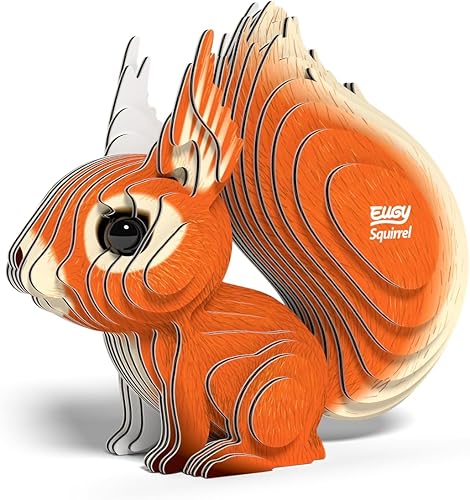 Eugy Rompecabezas 3D de ardilla, 36 piezas, ecológico, juguete educativo para niños, niñas y niños a partir de 6 años