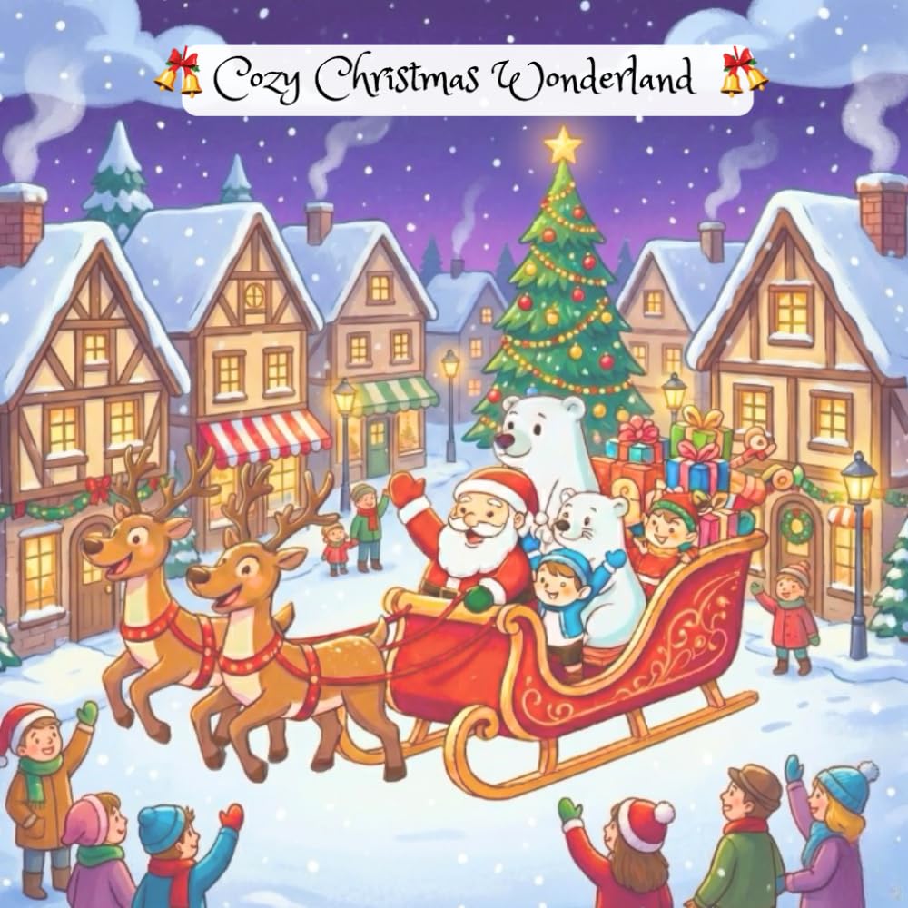 Cozy Christmas Wonderland: A Relaxing Holiday Coloring Journey for Kids