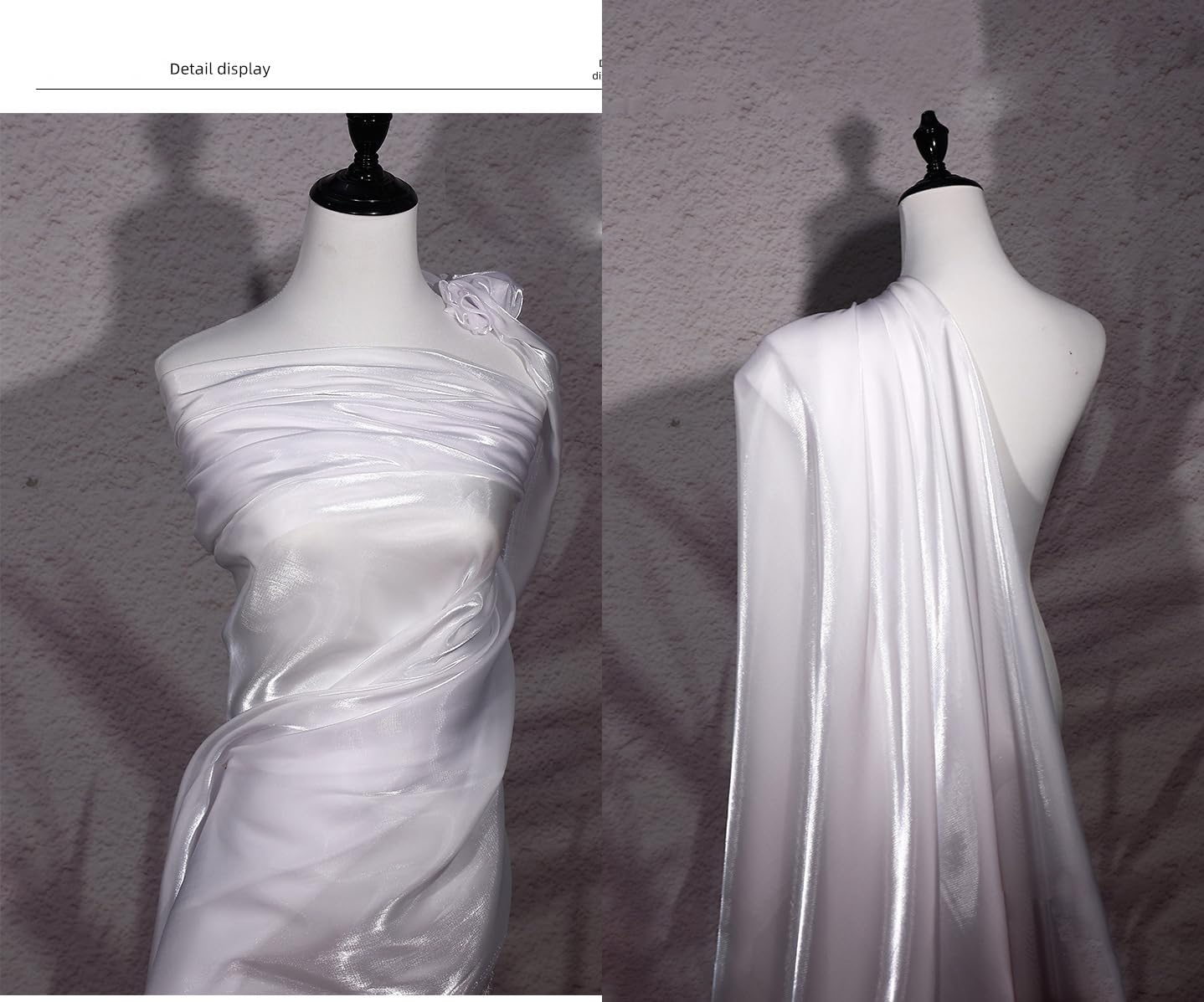 Glänzender Organza Stoff Meterware, 150 cm breit, Schimmernd Transparent 1–10 m – Dekostoff für Fotografie Hintergrund, Hochzeit Deko, Schleier & Basteln – 35 Farben Hellblaugrau 10 Meter