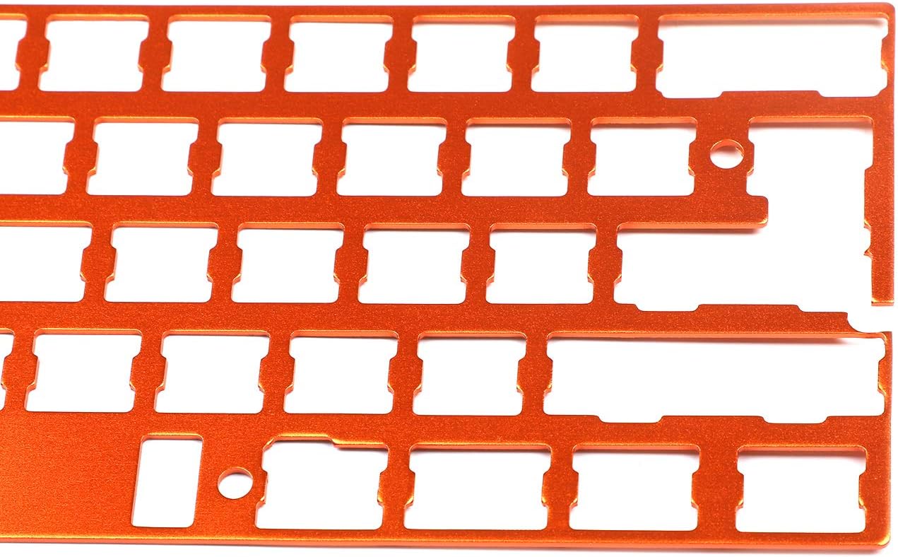 NPKC Universal Anodized Aluminum Plate Positioning Board Plate Support ISO ANSI for GH60 PCB 60% Keyboard DIY