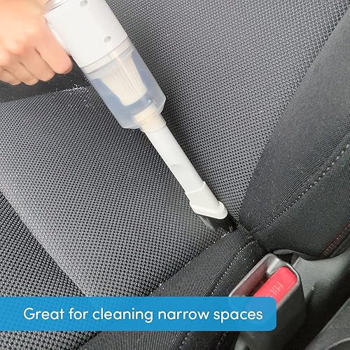 Miniatura 5 de Home Spirit Mini aspiradora inalámbrica, succión fuerte de mano, luz LED, recargable por USB y portátil, para automóviles, hogar, cocina, baño,