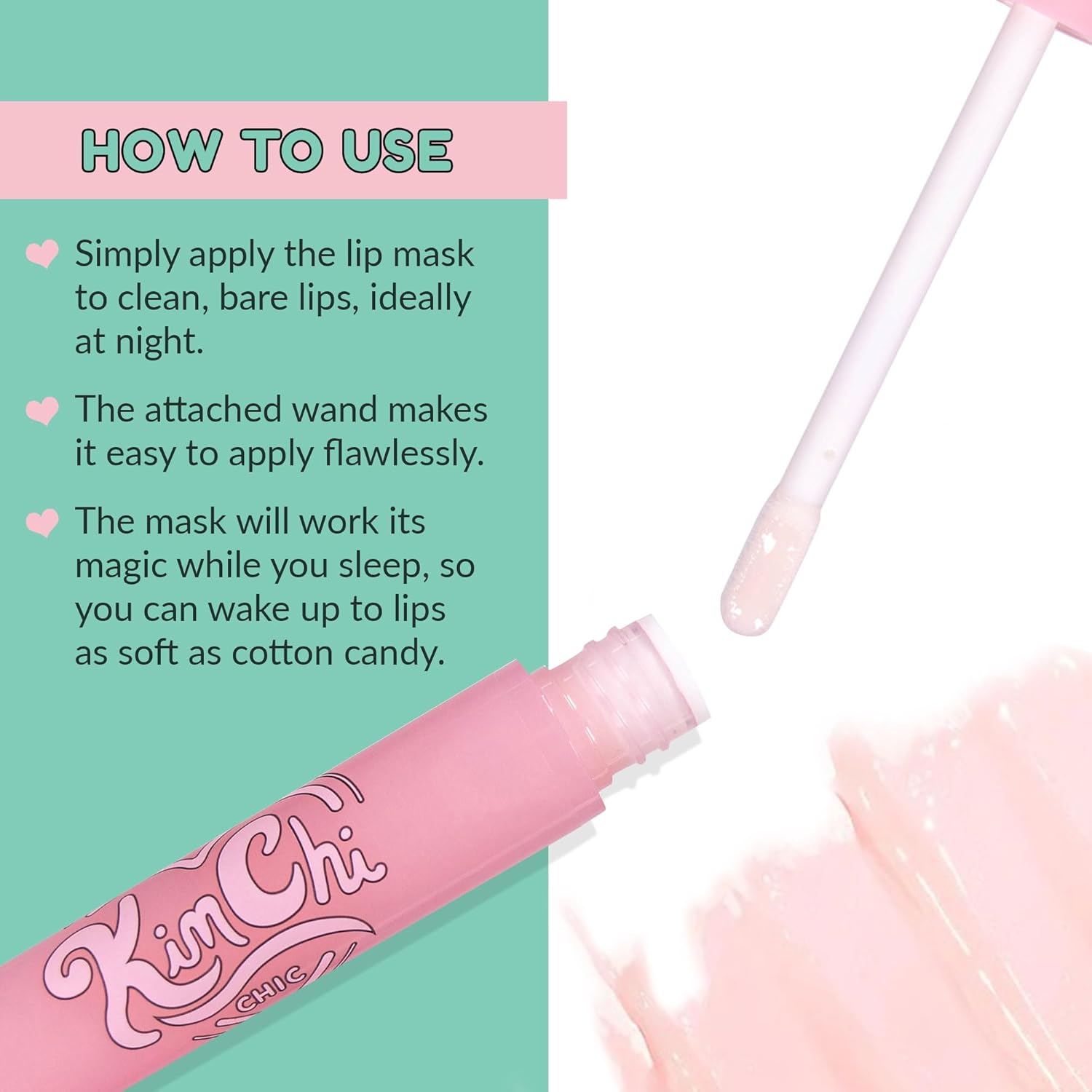 KimChiChic Beauty Candy Lips Hydrating Lip Mask, Lip Balm for Moisturizing Lip Care, Nourish and Shine for Dry Lips, Pink Sour Punch Lip Tint, 0.09 fl oz - Image 6