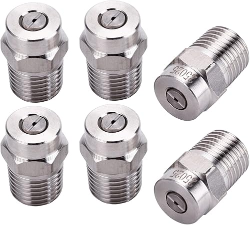 Puntas limpiadoras de superficies de 25 grados con orificio de 2.5, NPT macho de 14 pulgadas, boquillas de pulverización roscadas de 4500 PSI, acero