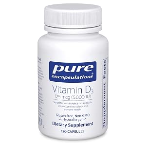 Pure Encapsulations Vitamin D3 125 mcg 5 000 IU - Supplement to Support Bone Joint Breast Heart Colon