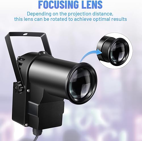 Miniatura 5 de Pinspot Light 15W DMX, paquete de 2 luces de bola de discoteca RGBW con control remoto, DMX512, foco de pin activado por sonido para fiestas, bodas,