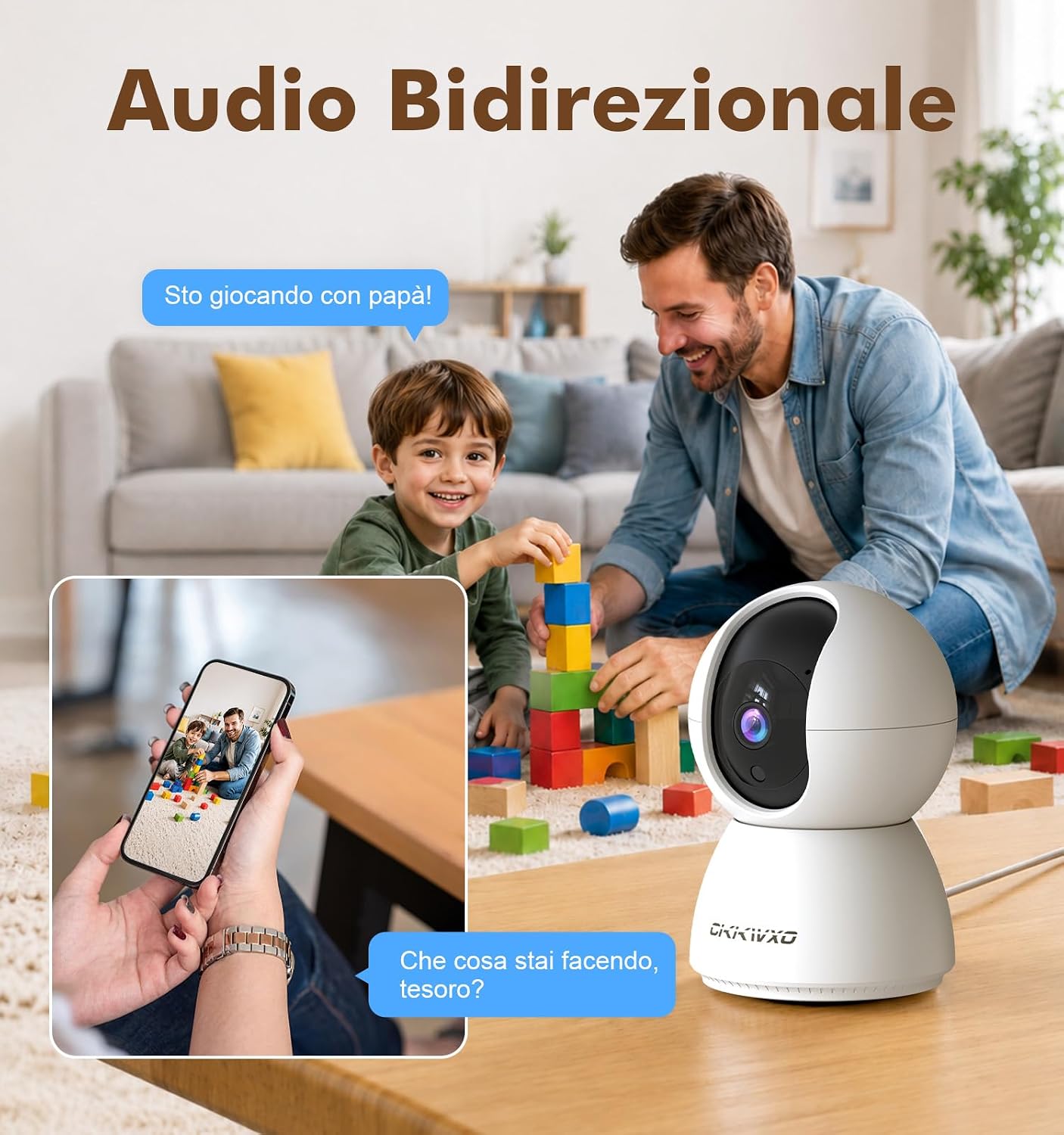 2K Wi-Fi Indoor Security Camera, 2.4/5GHz Wi-Fi Pet Cam, 3MP Camera for Baby & Pet Monitoring, Pet Camera with Phone App for Home Security,IR Night Vision,Two-Way Audio,Motion Tracking