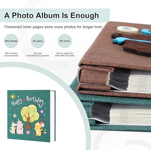 Miniatura 4 de Álbum de fotos grande autoadhesivo para fotos de 4 x 6, 5 x 7, 8 x 10, álbumes de fotos de álbumes de recortes, 40 páginas en blanco con kit de