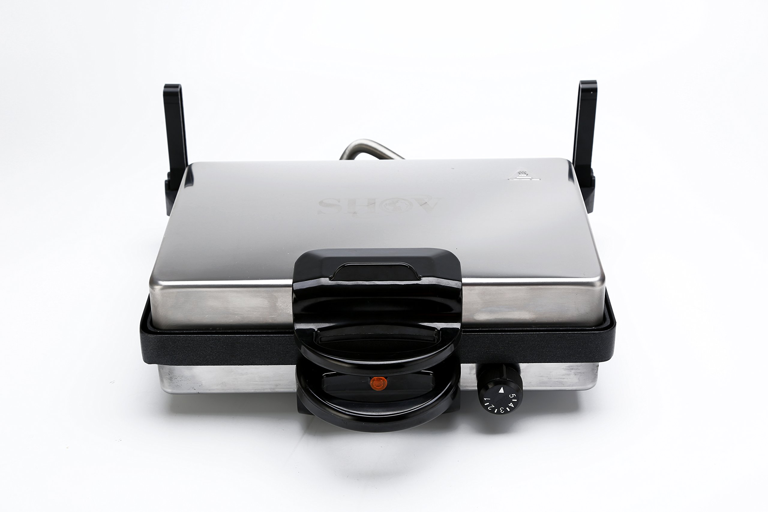 SHOV Grill kontaktowy, wielofunkcyjny grill, tandur, grill elektryczny, toster, z lub bez rolki tava i granitu lub teflonu, do wyboru grilla, tostów i wielu innych zastosowań w każdej kuchni (teflon)