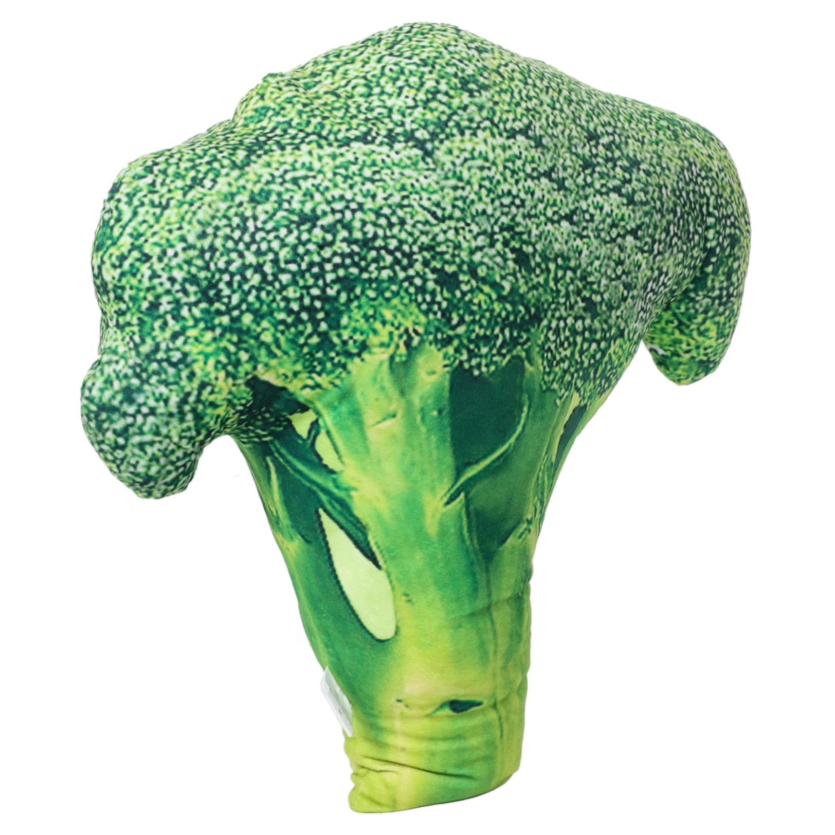 TOYANDONA Cuscino Vegetale a Forma di Broccoli Morbido e Realistico per Divano e Letto, Peluche Simpatica Decorazione per Casa, Sicuro per Bambini e Adulti, Resistente e Soffice