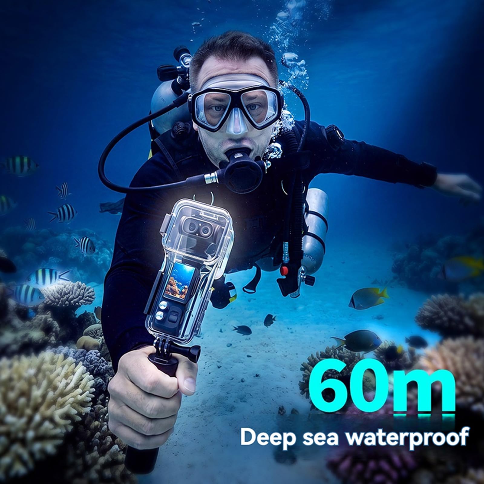 IPX8 60M wodoodporne etui do nurkowania podwodnego do Insta360 Luna
