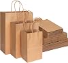 TOMNK 45pc Kraft Paper Gift Bags with Handles - 81012.6 Inch 3 Sizes, 15pc Each for Business & Party Use