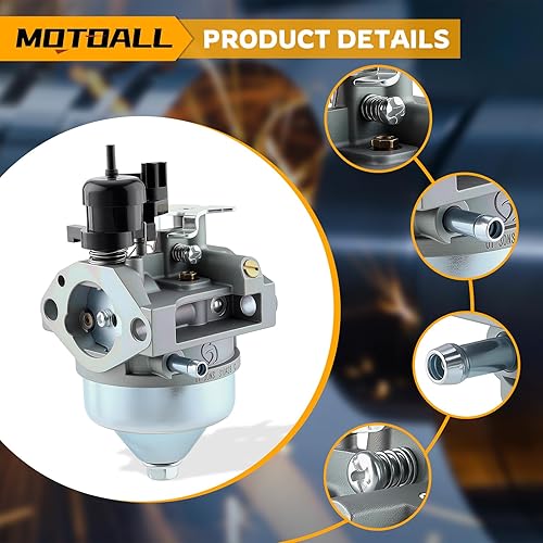 Miniatura 4 de MOTOALL Carburador 16100-Z1L-854 para motores Honda 16100-Z8B-841 GCV160A0 GCV160LA GCV160LA0 HRR216 con kit de juntas de filtro de aire de bujía