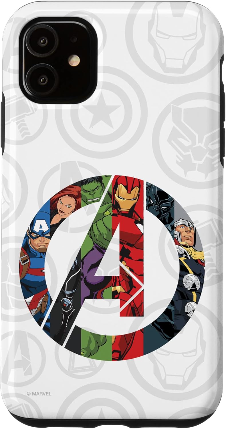 Marvel Avengers A Logo with Super Heroes Case for iPhone 17