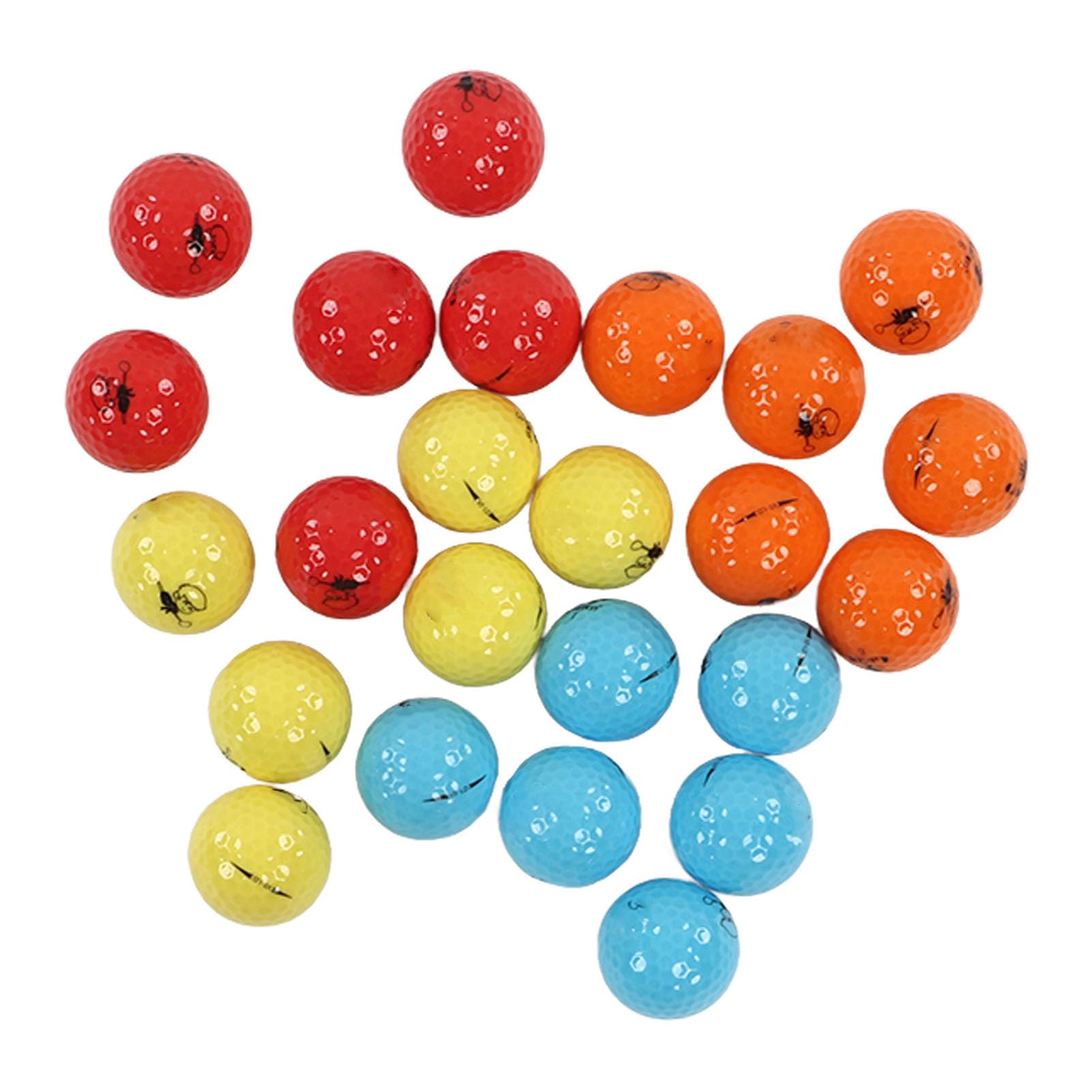 Jiawu Damen-Golfball-Set für Einsteiger, 24 Stück Gummi-Golfbälle mit Feiner Verarbeitung, Idealer Ersatz für Beschädigte Bälle