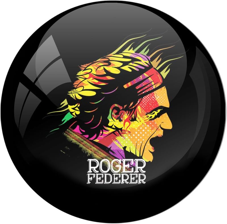 AVI Fridge Magnet with Black Colour Roger Federer Tennis Player Design MR8000065