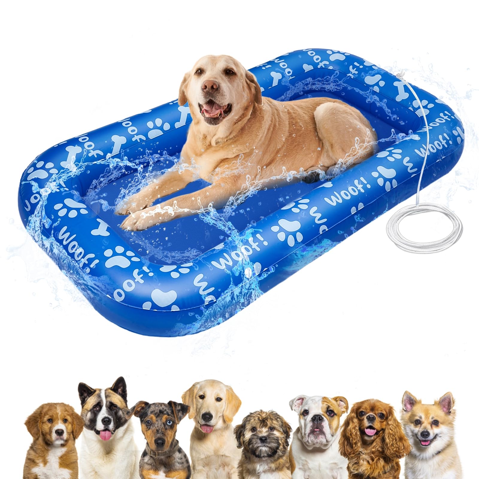 Flotador flotante para perros, balsa flotante inflable para mascotas, juguete acuático, flotador para mascotas, tumbona flotante para perros, colchón de aire, piscina, juguete de playa