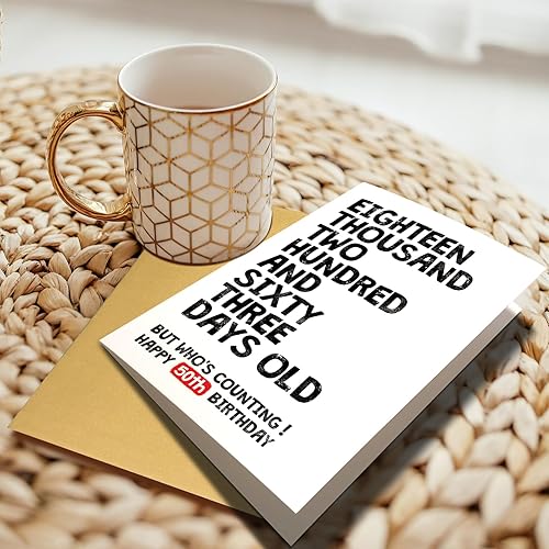 Vista 18 de Divertida tarjeta de cumpleaños 60 para él y ella, tarjeta de cumpleaños de 60 años para hombres y mujeres, tarjeta de feliz cumpleaños 60, tarjeta