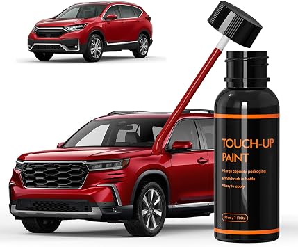 R-580M Radiant Red Metallic Touch Up Paint for Honda | DIY Car Paint Scratch Repair Kit, Automotive Paints, Quick & Easy Fix Scratch Repair for Odyssey/Ridgeline/Pilot/Passport
