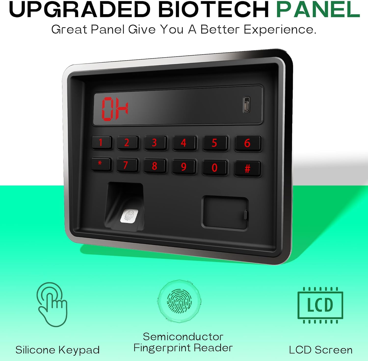 8-12 Biometric Gun Safe Rifle for Home, Fingerprint Gun Safes for Rifles and Pistols, Quick Access Gun Cabinets for Rifles and Shotguns with Upgraded LED Light (No Assembly Required)